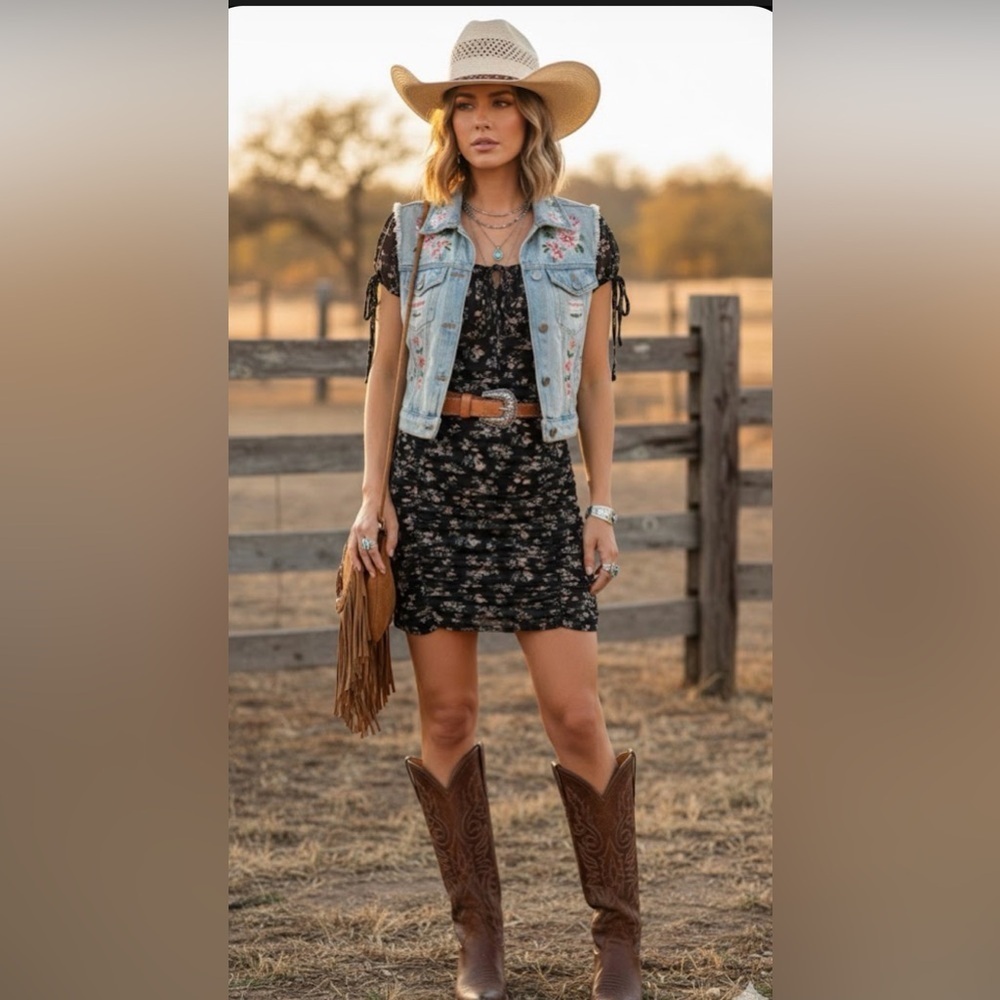 No Comment its "festival-ready" and "cowgirl chic" versatility.in size med